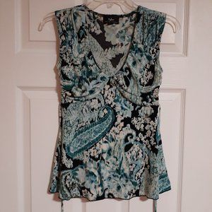 Byline Byer California V-neck Top Sleeveless Blouse ties in the back size S